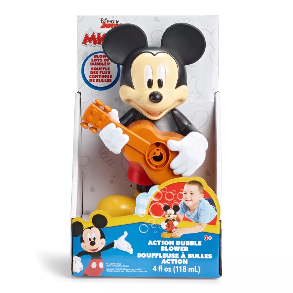 NEW Disney Mickey Mouse Action Bubble Blower - Black and Red
